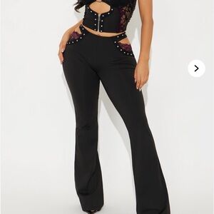 Cutout Pants Set